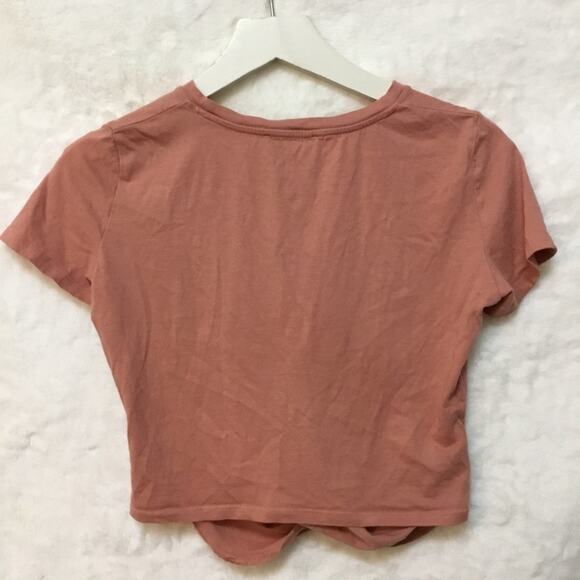Zara Coral Twist-Front Crop Top - Picture 7 of 8